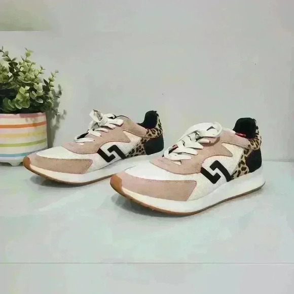 ROLLIE weekender leopard  sneaker with pastel pink. Size 41 (10-10.5 US) - Picture 2 of 11